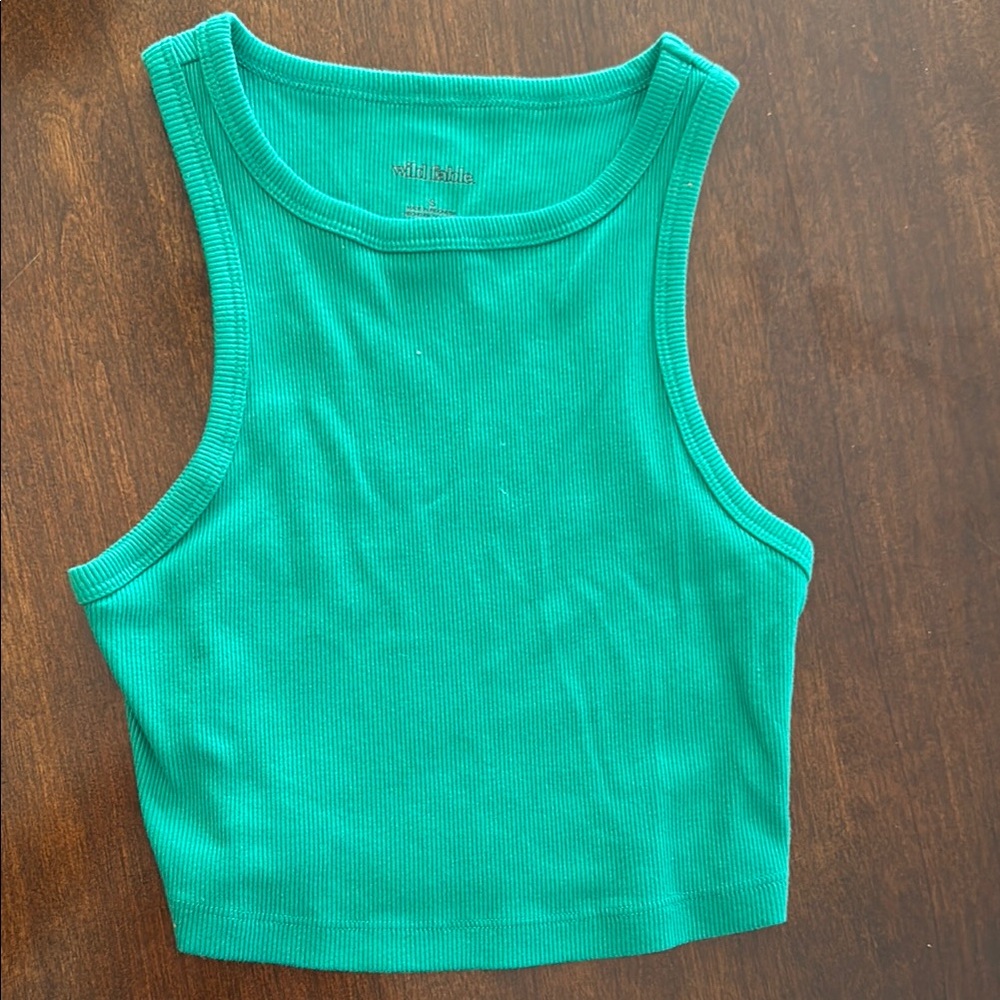 Woman’s Small Wild Fable Teal Ribbed Tank Top